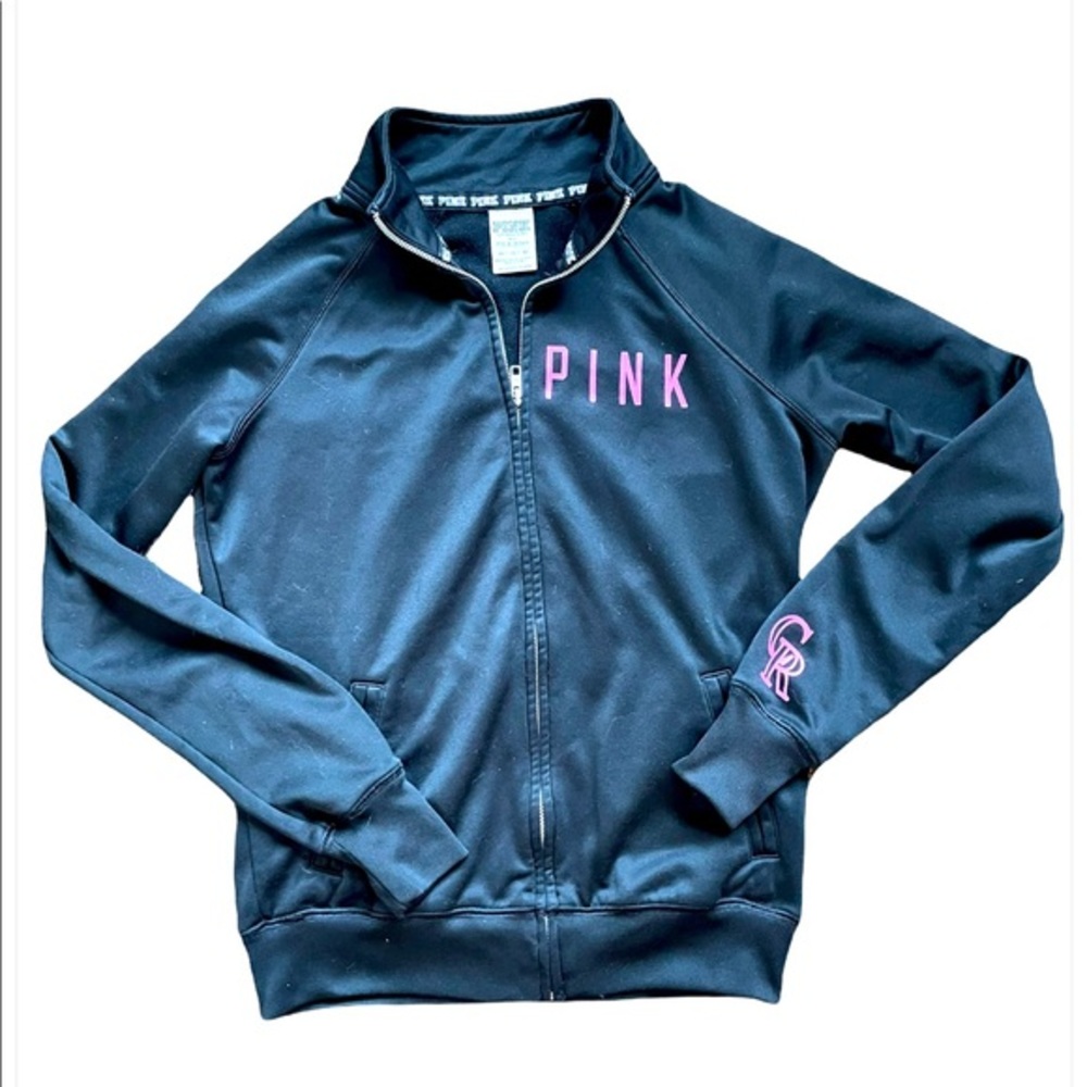 Pink Victoria Secret Colorado Rockies Baseball Zip-Up
